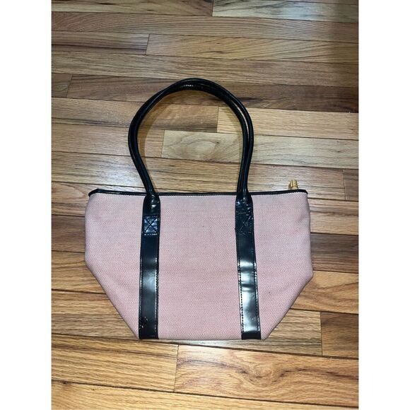 Vintage Tommy Bahama Small Shoulder Tote Bag Red Woven Zip Closure - Picture 1 of 6